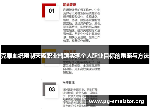 克服血统限制突破职业瓶颈实现个人职业目标的策略与方法