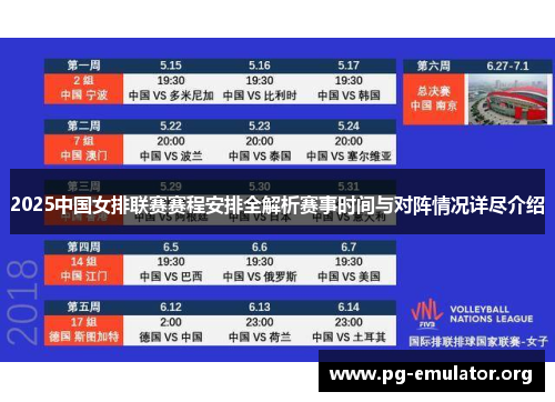 2025中国女排联赛赛程安排全解析赛事时间与对阵情况详尽介绍